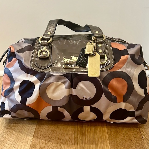 COACH Optic Signature Satchel Handbag - Picture 2 of 7